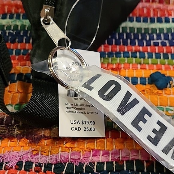 Claire's Black Hip Bag Organizer Side Sling Fanny Pack Bum Bag NWTs! 🖤 - Picture 11 of 14